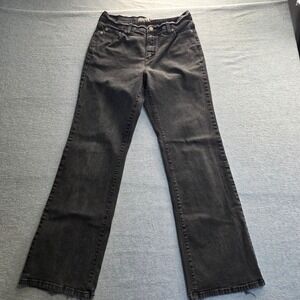 Levis 512 Perfectly Slimming Bootcut Jeans Faded Black Denim 14 Medium